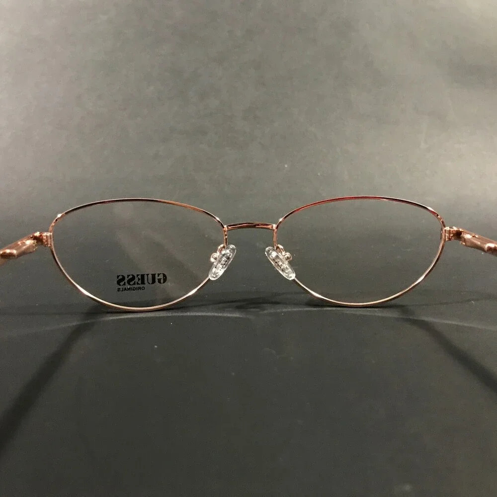 Guess Eyeglasses Frames GU8238 028 White Pink Rose Gold Round Cat Eye 55-16-140